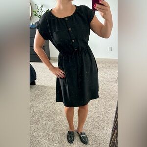 black mini dress